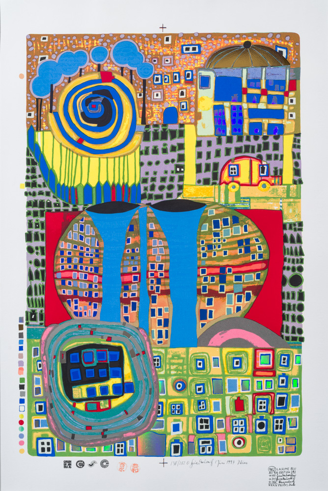 Friedensreich Hundertwasser Lacrime Blue Auctions And Price Archive 